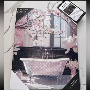 LV Cherry Blossom Bathroom Wall Art